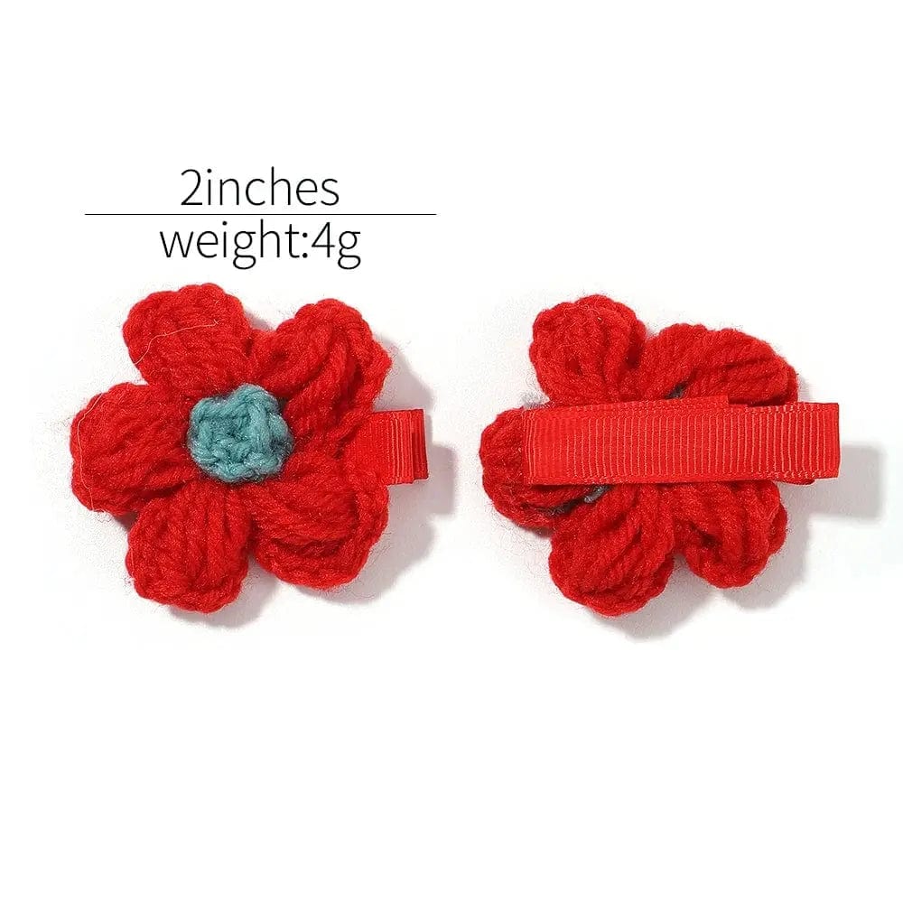 Baby Small Puff Flower Hairs Clip - Essentialshouses