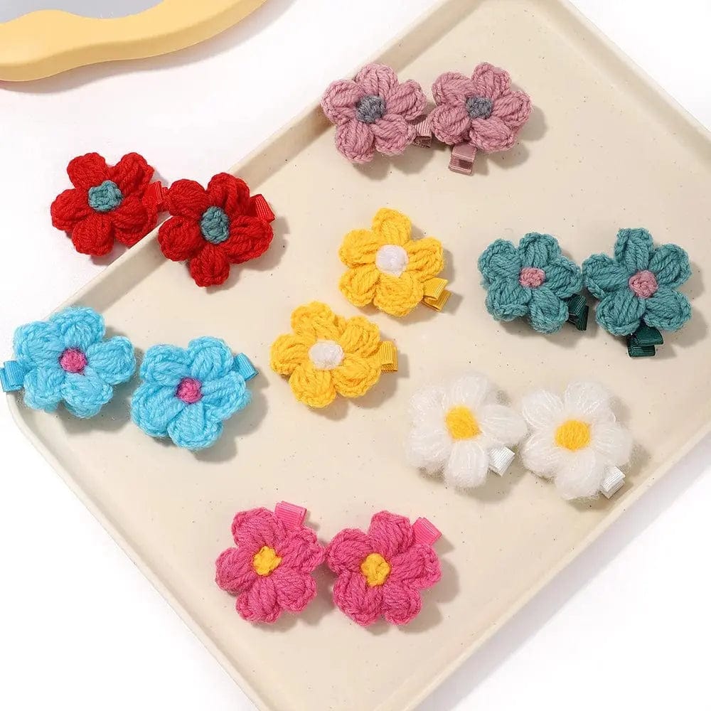 Baby Small Puff Flower Hairs Clip - Essentialshouses
