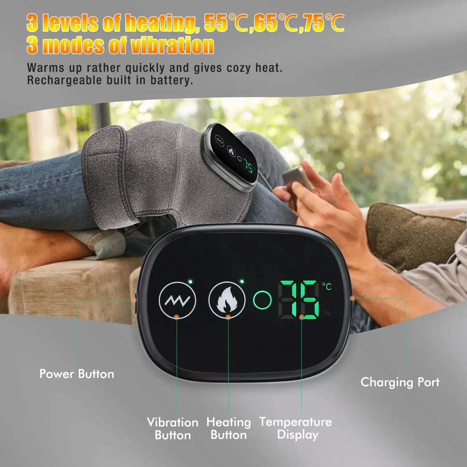 3 in 1 Knee Heating Massager - Essentialshouses