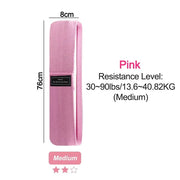 Essentialshouses 30-90 lbs Pink 1PC Elastic Resistance Yoga Bands