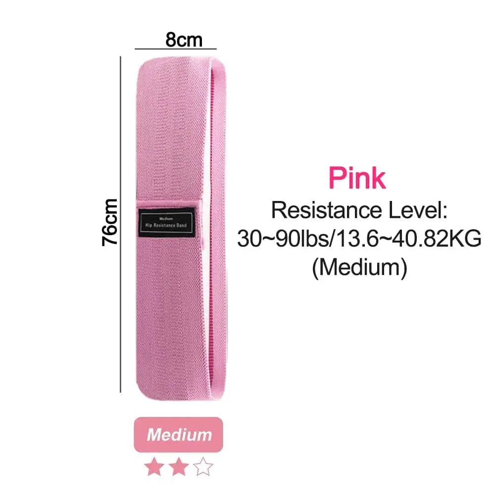 Essentialshouses 30-90 lbs Pink 1PC Elastic Resistance Yoga Bands