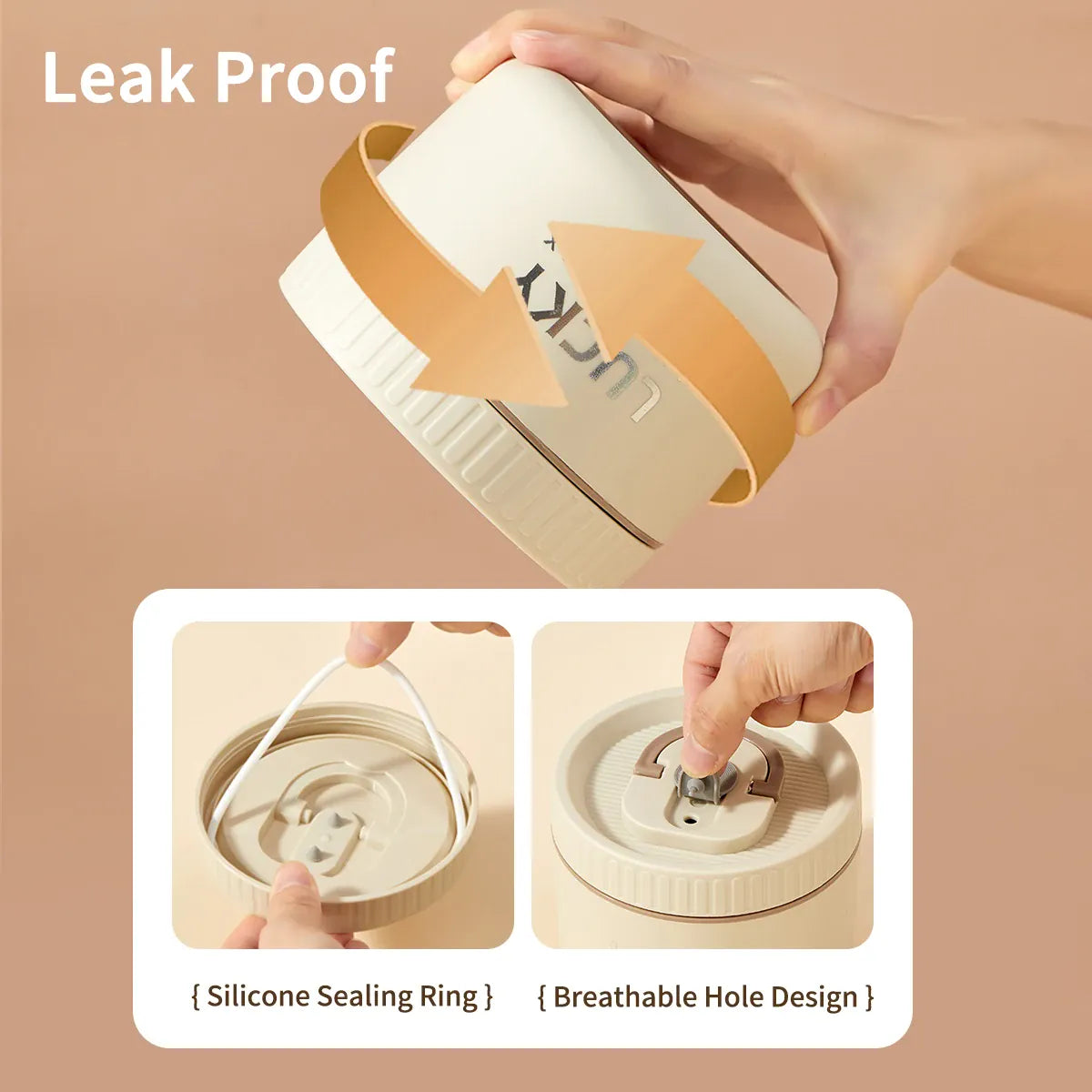 Essentialshouses 304 Stainless Steel Insulated Bento Box Microwave Heatable Round Sealed Thermal Lunch Box For Kids Students Food Container