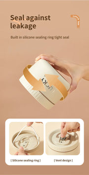 Essentialshouses 304 Stainless Steel Insulated Bento Box Microwave Heatable Round Sealed Thermal Lunch Box For Kids Students Food Container