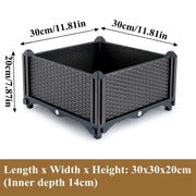 Essentialshouses 30x30x20cm Large Rectangular Vegetables Grow Pot