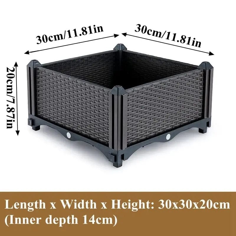 Essentialshouses 30x30x20cm Large Rectangular Vegetables Grow Pot