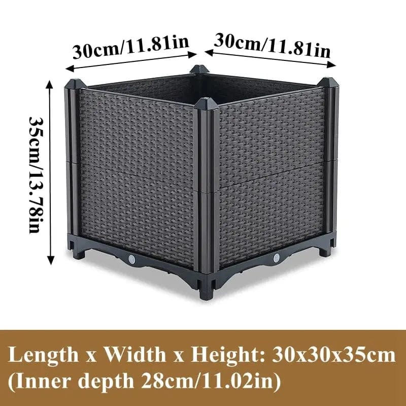 Essentialshouses 30x30x35cm Large Rectangular Vegetables Grow Pot