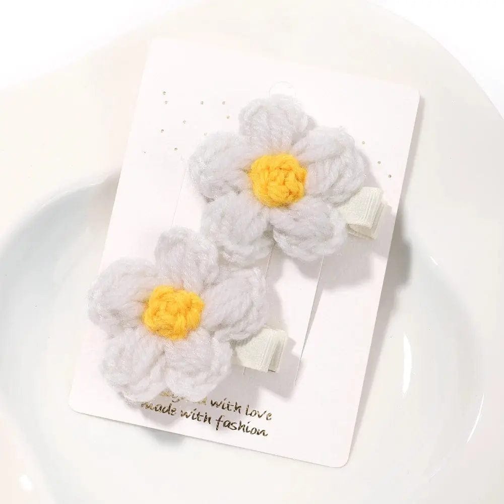 Baby Small Puff Flower Hairs Clip - Essentialshouses