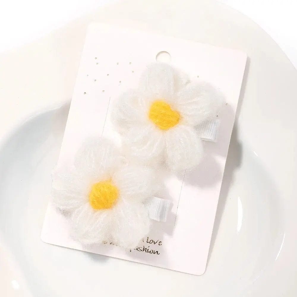 Baby Small Puff Flower Hairs Clip - Essentialshouses