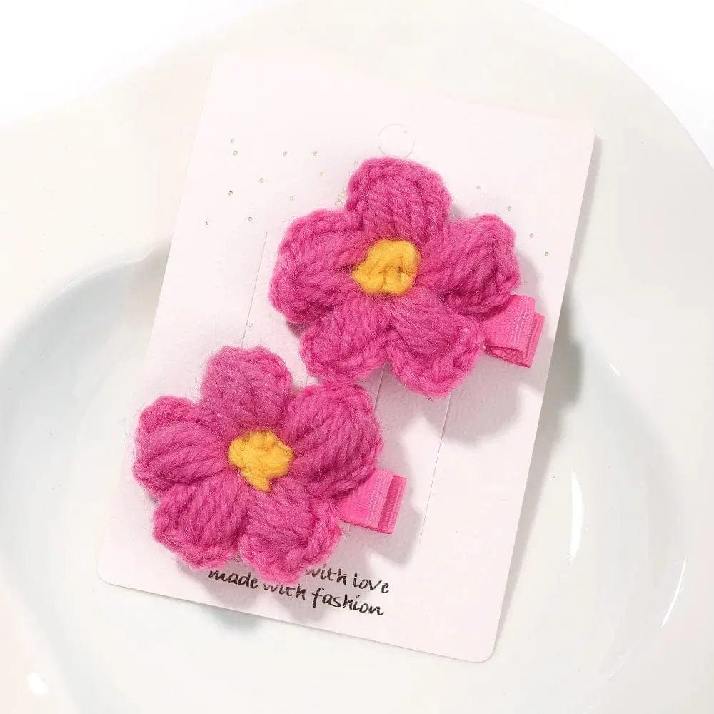 Baby Small Puff Flower Hairs Clip - Essentialshouses