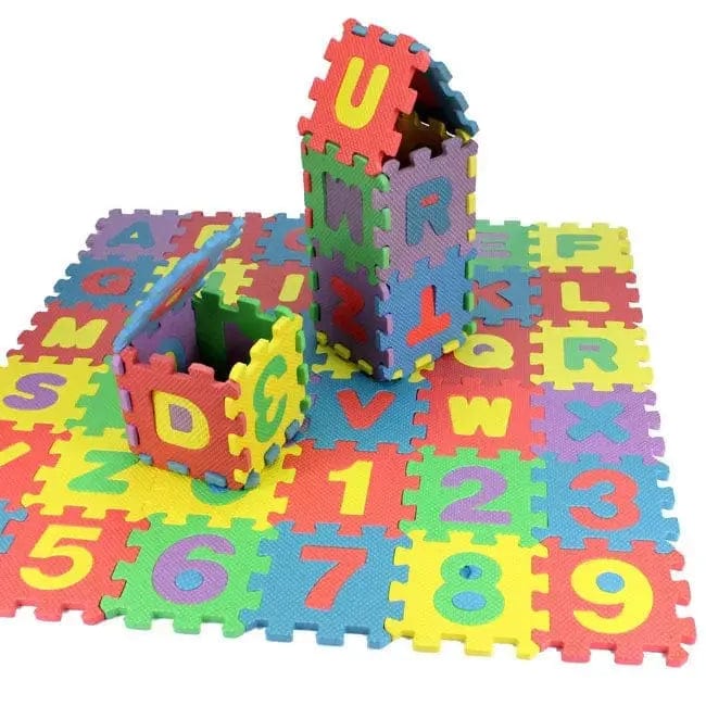 Children Mini Mats Alphanumeric Mat - Essentialshouses