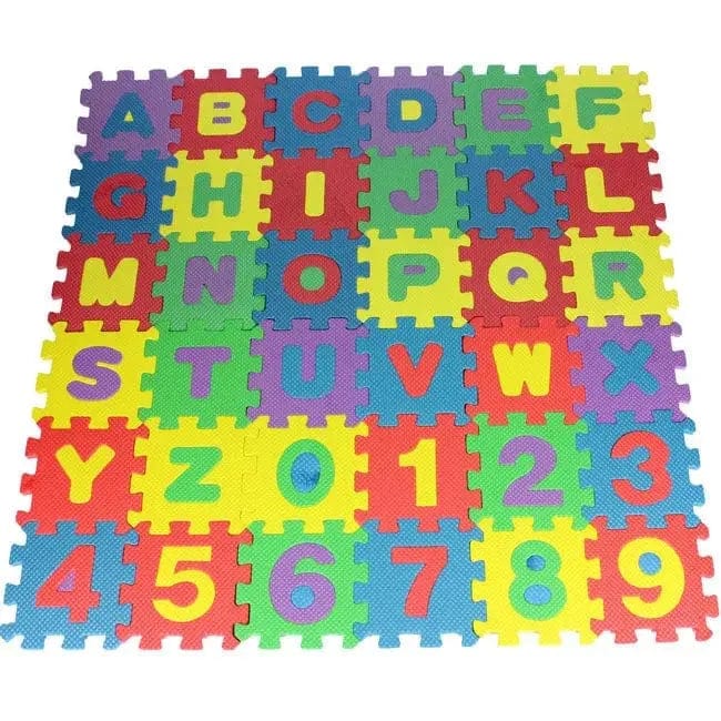 Children Mini Mats Alphanumeric Mat - Essentialshouses