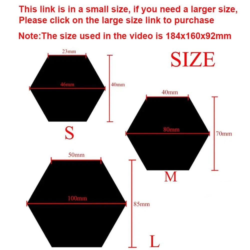 Essentialshouses 🔳3D Mirror Hexagon Wall Stickers – DIY Self-Adhesive Décor