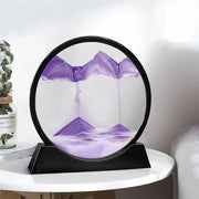 Essentialshouses 3D Sandscape Moving Sand Art Picture Round Glass Deep Sea Hourglass Quicksand Craft Flowing Sand Painting Office Home Decor Gift