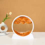 Essentialshouses 3D Sandscape Moving Sand Art Picture Round Glass Deep Sea Hourglass Quicksand Craft Flowing Sand Painting Office Home Decor Gift