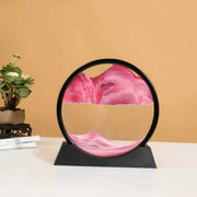 Essentialshouses 3D Sandscape Moving Sand Art Picture Round Glass Deep Sea Hourglass Quicksand Craft Flowing Sand Painting Office Home Decor Gift