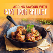 Essentialshouses 3PCS Cast Iron Skillet Set (6/8/10 Inch)  Pre-Seasoned, Heavy-Duty Pans for Oven, Grill & Campfire, Even Heat, Non-Stick Surface