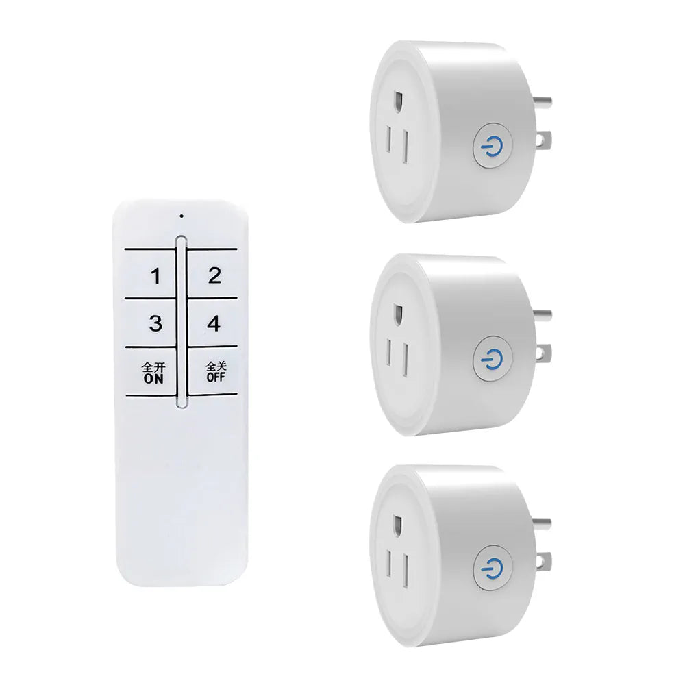 Essentialshouses 3socket 1Remote / 3 / US|100-240V SIXWGH Smart Socket Bluetoot US Plug , 2.4G Remote Control,Home Appliance eWelink App Control Timing socket