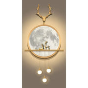 Essentialshouses 4 / 20x40cm No Frame 🦌Golden Deer Tree Nordic Canvas Art – Elegant Wall Décor