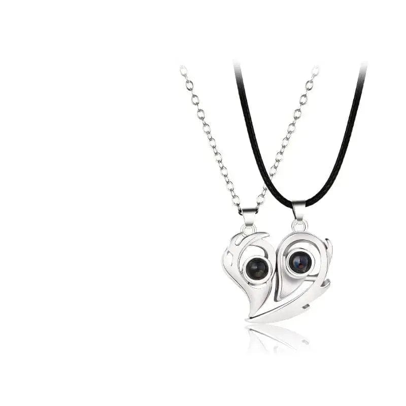 Essentialshouses 4 I Love You Projection Magnetic Couple Necklace