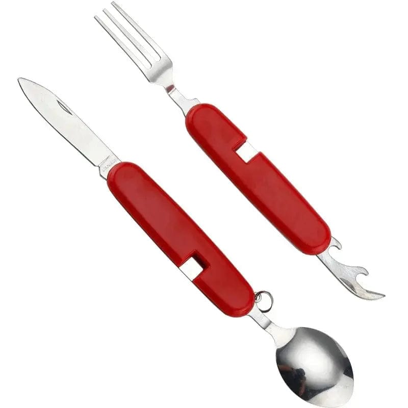 Essentialshouses 4 in 1 Outdoor Spoon Knife Fork