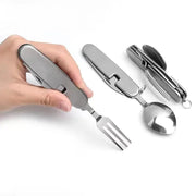 Essentialshouses 4 in 1 Outdoor Spoon Knife Fork