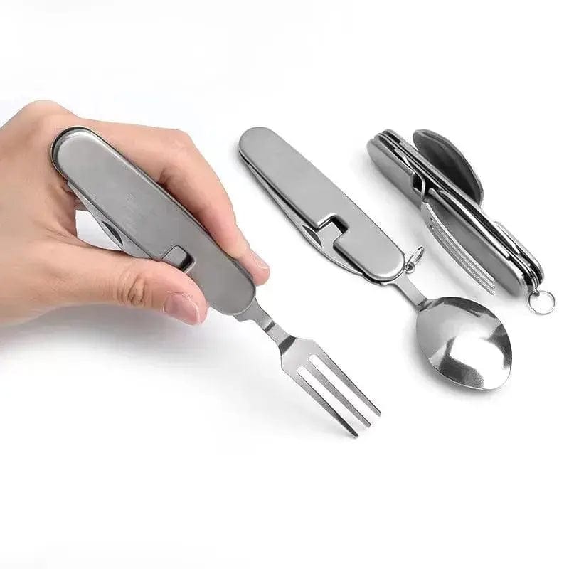 Essentialshouses 4 in 1 Outdoor Spoon Knife Fork