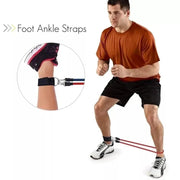 Essentialshouses 42in / 11 11pcs Resistance Bands Set with Handles, Door Anchor & Ankle Straps – Full Body Portable Workout Kit