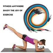 Essentialshouses 42in / 11 11pcs Resistance Bands Set with Handles, Door Anchor & Ankle Straps – Full Body Portable Workout Kit