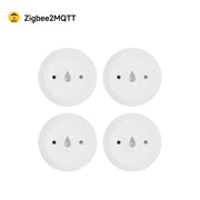 Essentialshouses 4Pcs Zigbee 2MQTT Smart ZigBee3.0 2MQTT Water Leakage Sensor Flood Overflow Alarm APP Remote Monitoring Work with Home Assistant Security Detector