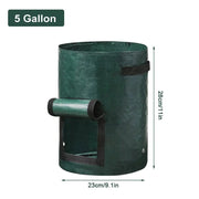 Essentialshouses 5 gallon-23x28cm Garden Gallon Plant Growing Pots
