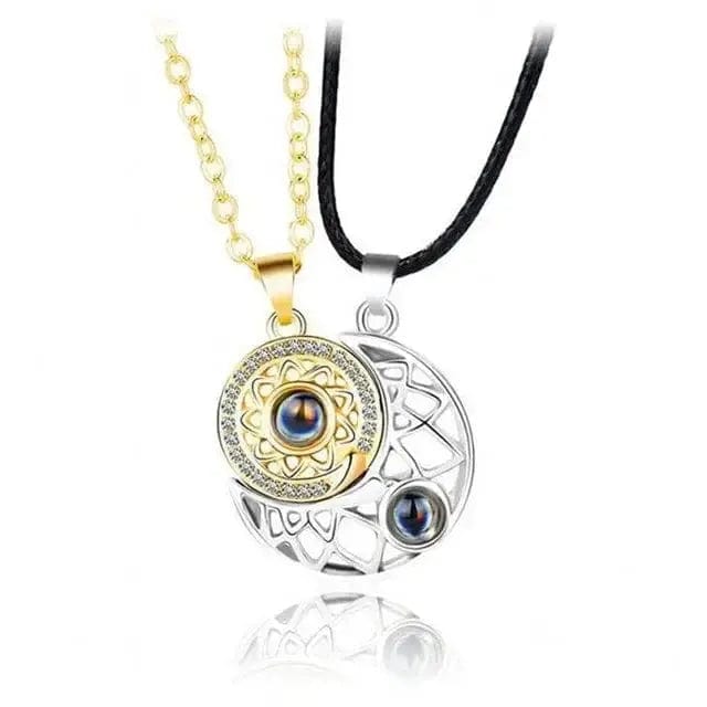 Essentialshouses 5 I Love You Projection Magnetic Couple Necklace