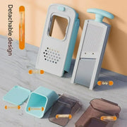 Essentialshouses 5 in 1 Vegetable Chopper Food Potato Cutter, Strips Julienne Dicer Adjustable Thickness 0.1-8 Mm Kitchen Chopping Kitchen Tools