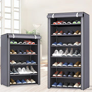 Essentials House 6, 8, and 10-Tier Multi-Color Dust-Proof Shoe Racks with Dust-Proof Rolling Shutter Doors, Easy to Assemble