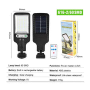 Essentialshouses 60SMD / 2PCS Outdoor Wall Solar Street Light