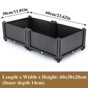 Essentialshouses 60x30x20cm Large Rectangular Vegetables Grow Pot