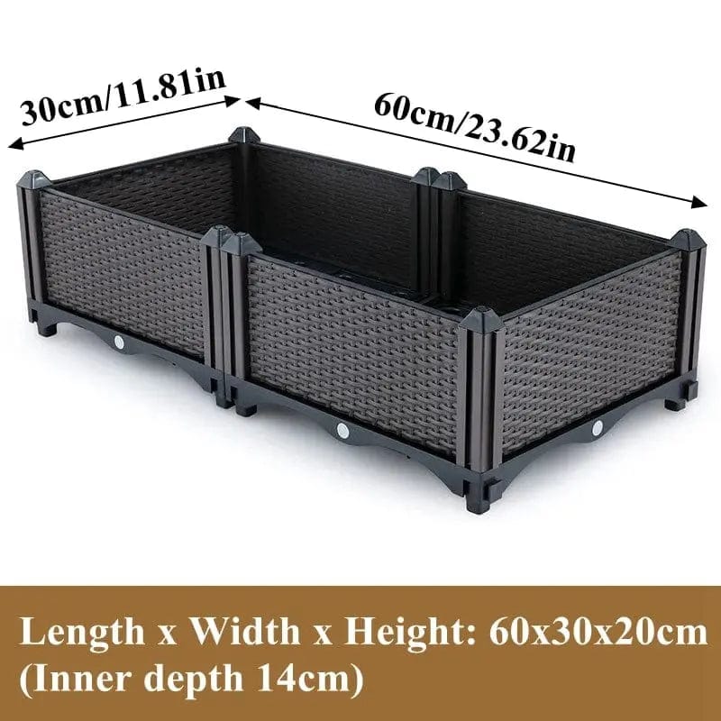 Essentialshouses 60x30x20cm Large Rectangular Vegetables Grow Pot