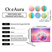 Essentialshouses 6PCS Colorful Bath Balls Gift Set Deep Moisturizing Skin Exfoliating Reduce Dryness Cheerful Scent Relax Spa Bath Flavor Balls