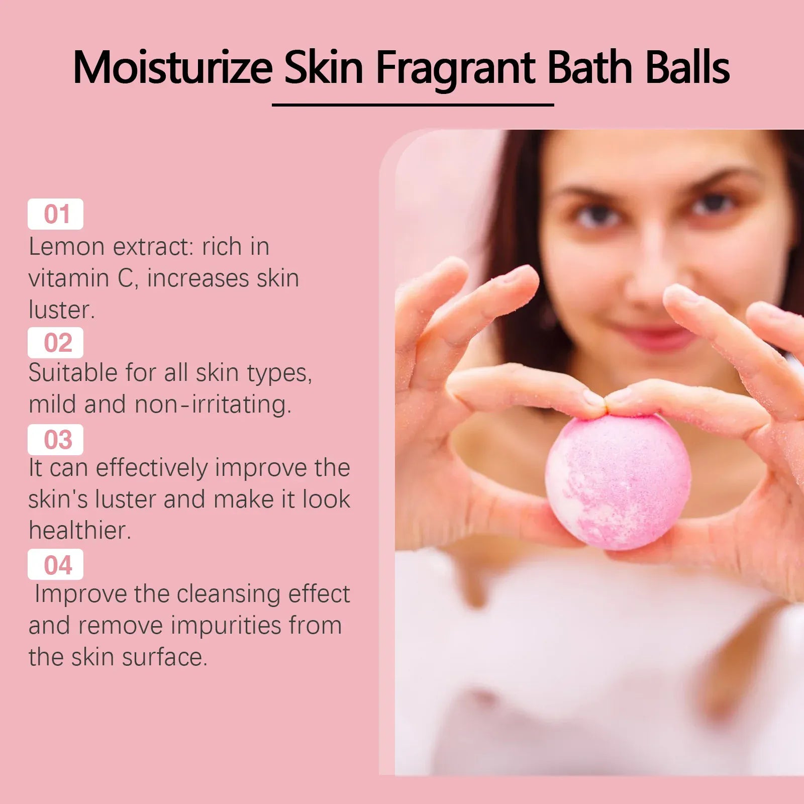 Essentialshouses 6PCS Colorful Bath Balls Gift Set Deep Moisturizing Skin Exfoliating Reduce Dryness Cheerful Scent Relax Spa Bath Flavor Balls
