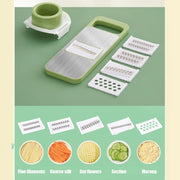 Essentialshouses 6pcs-green 9 in 1 Vegetable Cutter Multi-Functional Potatoes Manually Cut Shred Slicer Grater Kitchenware Acceesories Tools