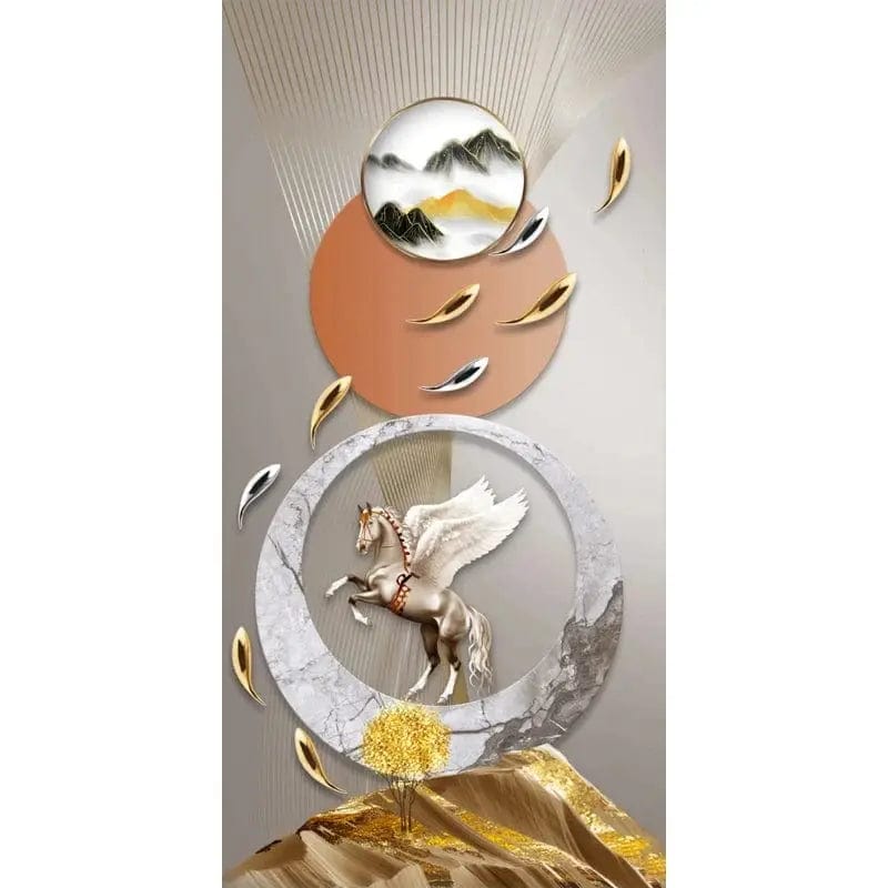 Essentialshouses 7 / 20x40cm No Frame 🦌Golden Deer Tree Nordic Canvas Art – Elegant Wall Décor
