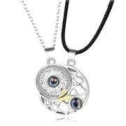Essentialshouses 7 I Love You Projection Magnetic Couple Necklace