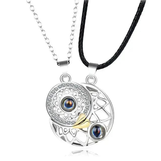 Essentialshouses 7 I Love You Projection Magnetic Couple Necklace