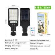 Essentialshouses 72SMD / 1PC Outdoor Wall Solar Street Light