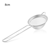 Essentialshouses 8cm 1pcs / 2set 1-4pcs Fine Mesh Strainers Set Stainlesss Steel Multipurpose Flour Sieve Sifter With Handle Perfect For tea Flour Egg Kitchen To