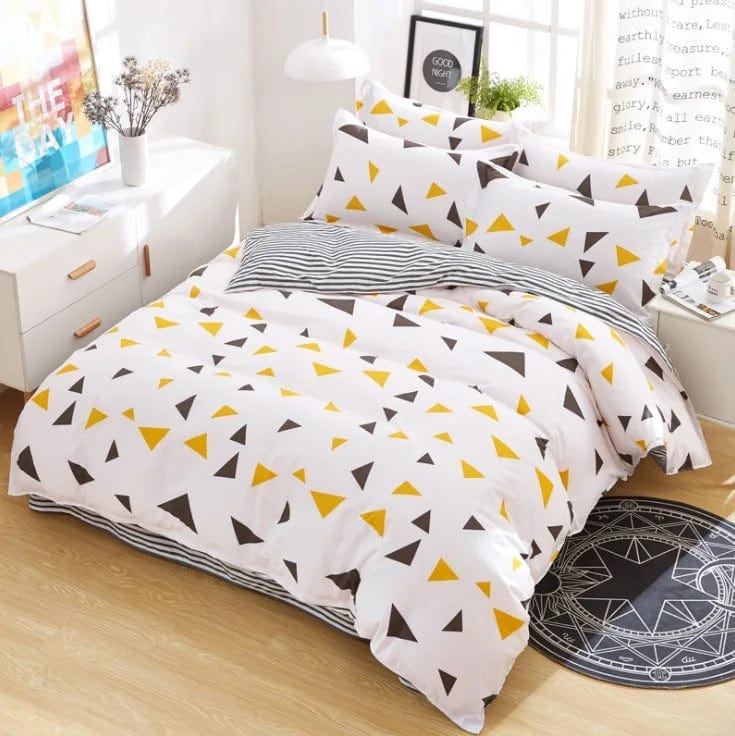 Essentialshouses 9 / 1.5m Home Textile Pink Girl Heart Bedding Set