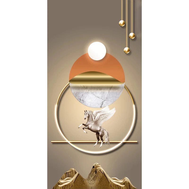 Essentialshouses 9 / 20x40cm No Frame 🦌Golden Deer Tree Nordic Canvas Art – Elegant Wall Décor