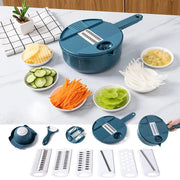 Essentialshouses 9 in 1 Vegetable Cutter Multi-Functional Potatoes Manually Cut Shred Slicer Grater Kitchenware Acceesories Tools