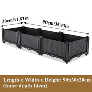 Essentialshouses 90x30x20cm Large Rectangular Vegetables Grow Pot