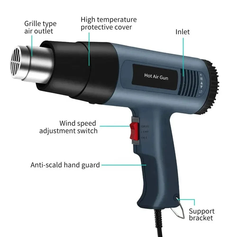 🌡️Adjustable Temperature Electric Hot Air Gun – 600 °C