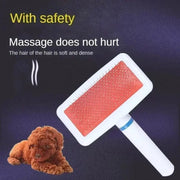 Essentialshouses Pet Cat Comb Dog Brush Self Cleaning Pet Hair Remover Brush For Dogs Cats Grooming Tools Pets Dematting Comb Dogs Accessories